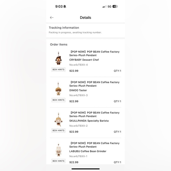 Authentic NIB POP BEAN Skullpanda Specialty Barista Plush Pendant - Picture 4 of 10